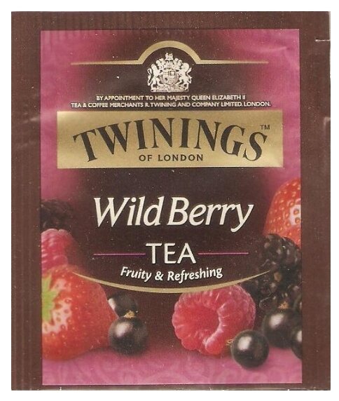 Чай черный Twinings Wild berry ароматизированный в пакетиках (фото modal 2)