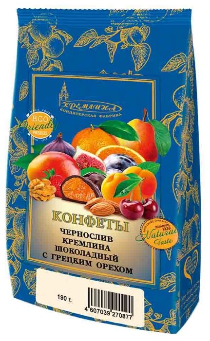 Конфеты Кремлина чернослив в шоколаде с грецким орехом (фото modal 1)