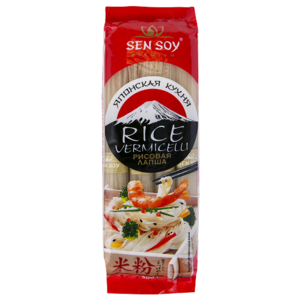 Лапша Sen Soy Японская кухня Rice Vermicelli рисовая 300 г (фото modal nav 1)