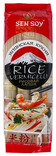 Лапша Sen Soy Японская кухня Rice Vermicelli рисовая 300 г (фото modal 1)