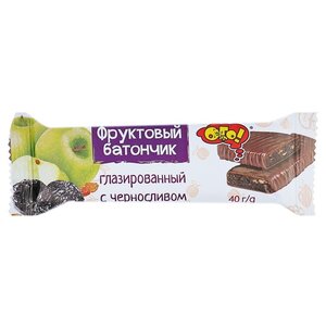 Фруктовый батончик ОГО! в шоколадной глазури Чернослив, 40 г (фото modal nav 1)