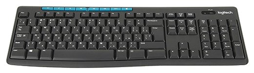 Клавиатура и мышь Logitech Wireless Combo MK275 Black-Blue USB (фото modal 2)