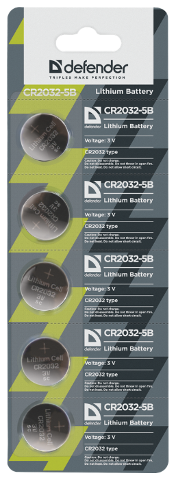 Батарейка CR2032 Defender CR2032-5B (фото modal 1)