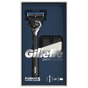 Набор Gillette подставка, бритвенный станок Fusion5 ProGlide (ограниченная серия с черной ручкой) (фото modal nav 1)
