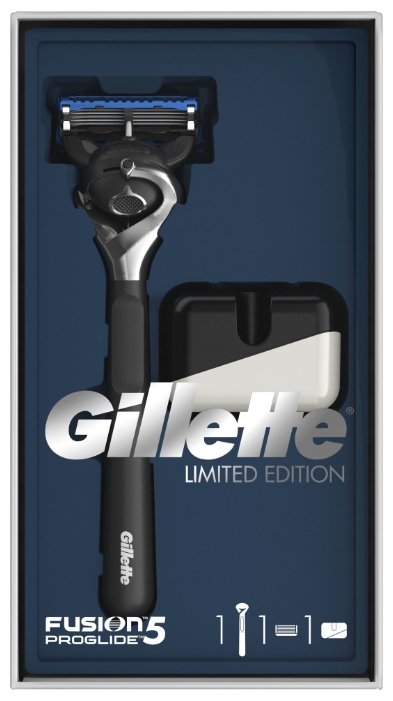 Набор Gillette подставка, бритвенный станок Fusion5 ProGlide (ограниченная серия с черной ручкой) (фото modal 1)