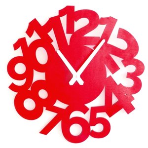 Часы настенные кварцевые Roomton Funk Red 01040 (фото modal nav 1)