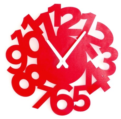 Часы настенные кварцевые Roomton Funk Red 01040 (фото modal 1)