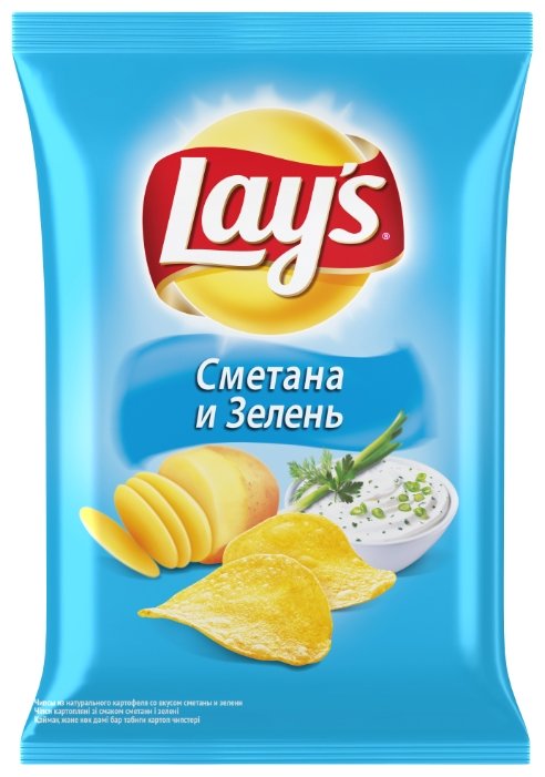 Чипсы Lay's картофельные Сметана и зелень (фото modal 1)