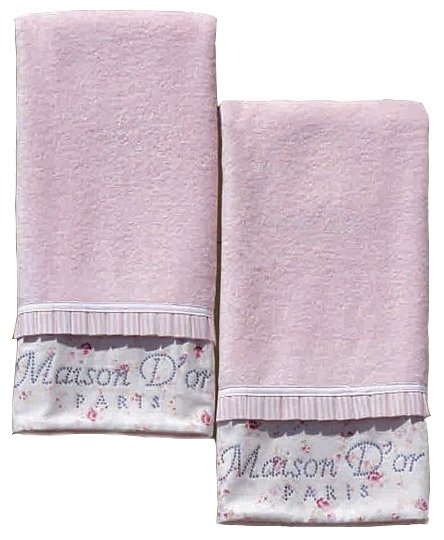 Maison D'or Набор полотенец Roses со стразами (фото modal 1)