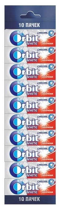 Жевательная резинка Orbit White Классический, без сахара 10 шт. (фото modal 1)