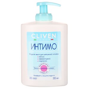 Cliven Жидкое мыло для интимной гигиены Cliven Intimo, 300 мл (фото modal nav 1)