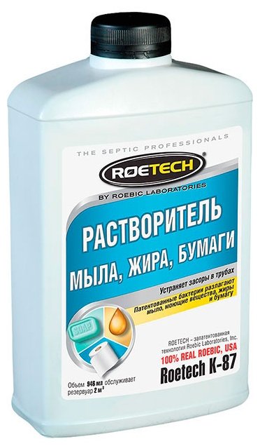 Roetech К-87 растворитель мыла, жира, бумаги 0.946 л/ 1.02 кг (фото modal 1)