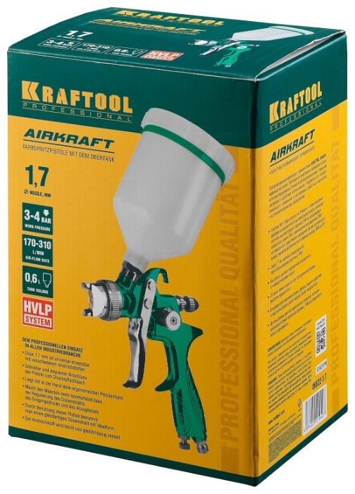 Краскопульт пневматический Kraftool 06522-1.7 AirKraft (фото modal 5)