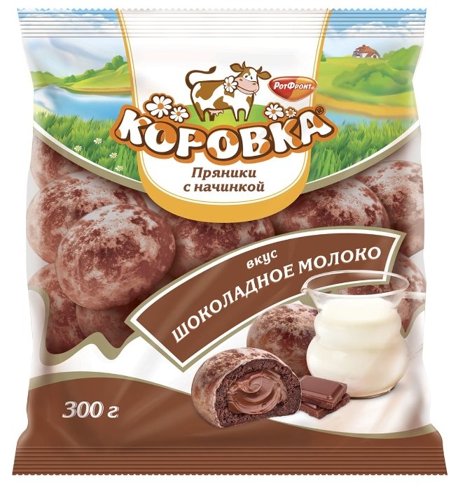 Пряники Коровка с начинкой вкус Шоколадное молоко 300 г (фото modal 1)