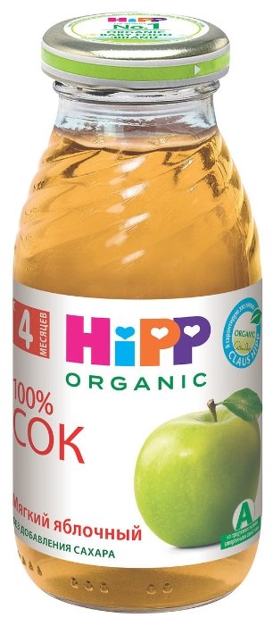 Сок HiPP Мягкий яблочный, c 4 месяцев (фото modal 1)