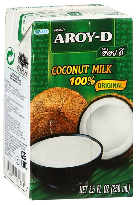 Aroy-D Молоко кокосовое 60%, 250 мл (фото modal 1)