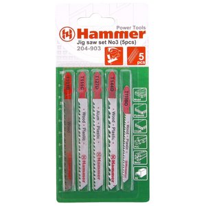 Набор пилок для лобзика Hammer JG WD-PL 204-903 5 шт. (фото modal nav 1)