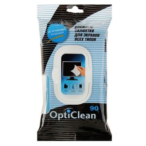 Opti Clean для экранов всех типов влажные салфетки 90 шт. (фото modal nav 2)