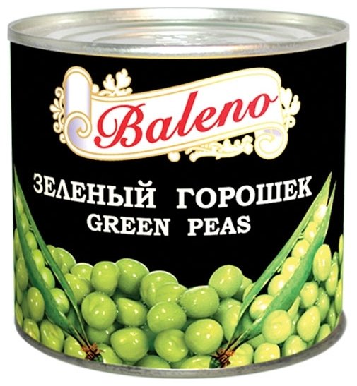 Горошек зелёный Baleno, жестяная банка 425 мл (фото modal 1)