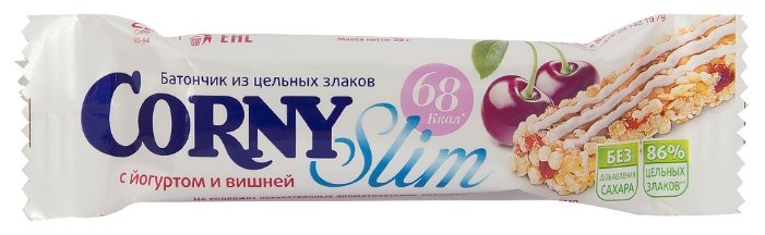 Злаковый батончик Corny Slim без сахара с йогуртом и вишней, 20 г (фото modal 2)