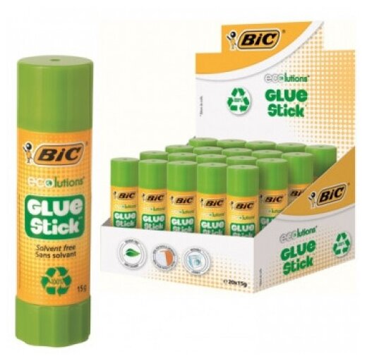 BIC Клей-карандаш Ecolutions Glue Stick 15г х 20 шт. (фото modal 2)