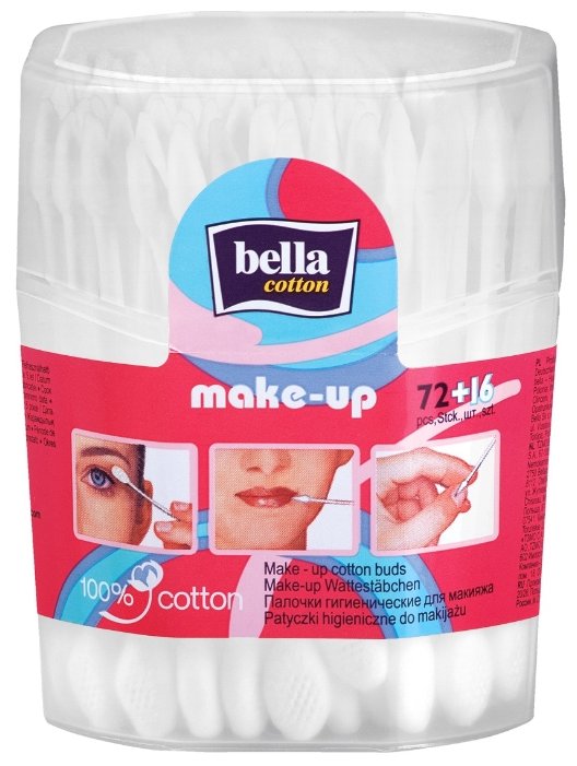 Ватные палочки Bella Cotton для макияжа Make-up (фото modal 1)