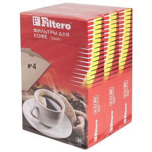 Одноразовые фильтры для капельной кофеварки Filtero Classic Размер 4 (фото modal nav 3)