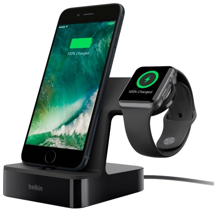 Док-станция универсальная Belkin PowerHouse Charge Dock for Apple Watch + iPhone (фото modal 1)