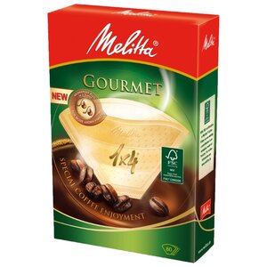 Одноразовые фильтры для капельной кофеварки Melitta Gourmet коричневые Размер 1х4 (фото modal nav 2)