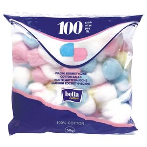 Ватные шарики Bella Cotton косметические разноцветные (фото modal nav 1)