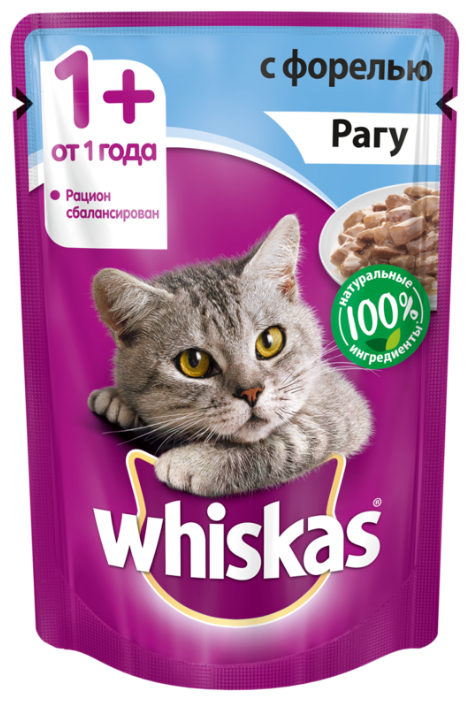 Корм для кошек Whiskas Рагу с форелью для взрослых кошек (фото modal 6)