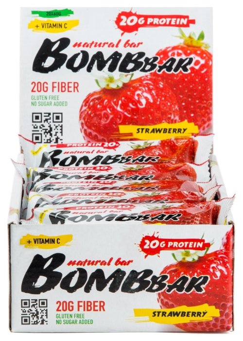 BombBar протеиновый батончик Natural Bar + Vitamin C (60 г)(20 шт.) (фото modal 25)