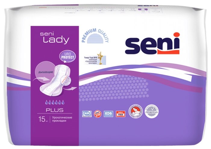 Урологические прокладки Seni Lady Plus SE-095-PL15-RU5, 15 шт. (фото modal 1)