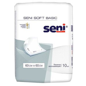 Пеленки Seni Soft Basic (SE-091-B010-J02) 60 х 60 см (10 шт.) (фото modal nav 1)