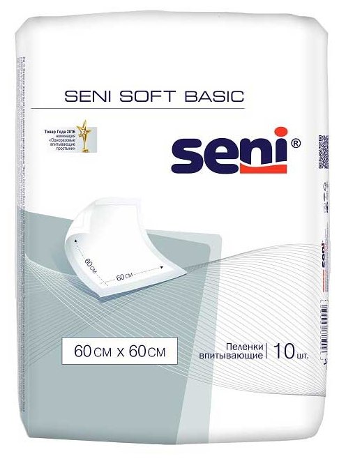 Пеленки Seni Soft Basic (SE-091-B010-J02) 60 х 60 см (10 шт.) (фото modal 1)