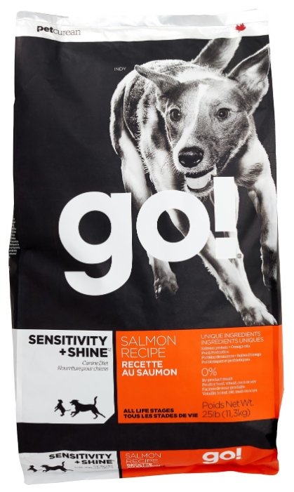 Корм для собак GO! (11.35 кг) Sensitivity + Shine Salmon Dog Recipe (фото modal 1)