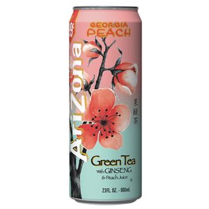 Чай AriZona Georgia Peach Green Tea with Ginseng, банка (фото modal nav 1)
