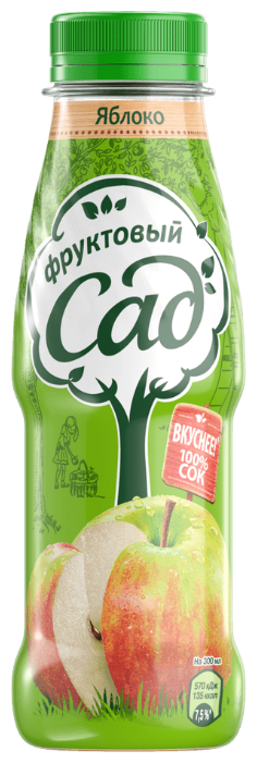 Сок Фруктовый сад Яблоко осветленное, в пластиковой бутылке (фото modal 1)