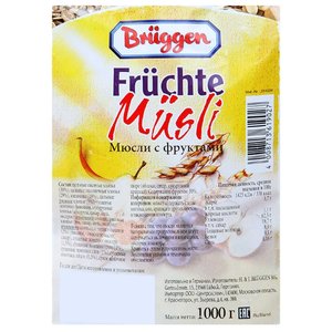 Мюсли Bruggen хлопья с фруктами, пакет (фото modal nav 2)