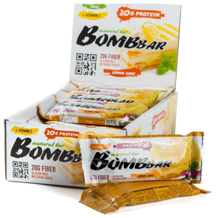 BombBar протеиновый батончик Natural Bar + Vitamin C (60 г)(20 шт.) (фото modal 40)
