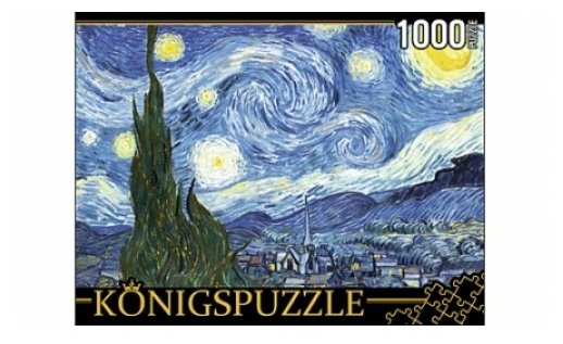 Пазл Рыжий кот Konigspuzzle Ван Гог Звездная ночь (АЛК1000-8254) , элементов: 1000 шт. (фото modal 1)