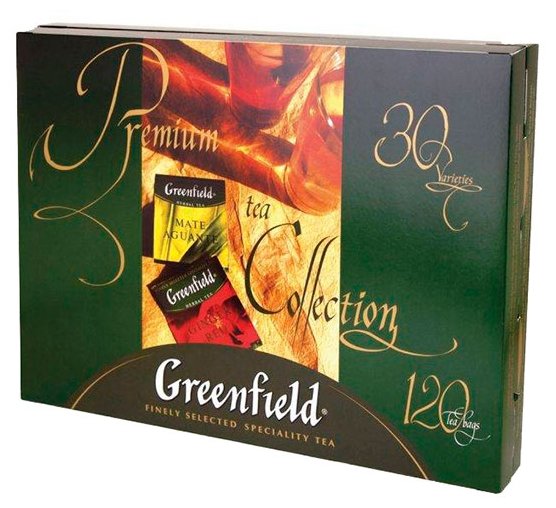 Чай Greenfield Selection of 30 Greenfield varieties ассорти в пакетиках подарочный набор (фото modal 1)