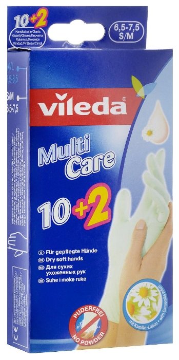 Перчатки Vileda Multi Care 12 шт. (фото modal 1)
