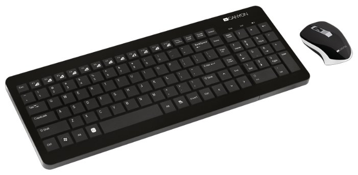 Клавиатура и мышь Canyon CNS-HSETW3-RU Black USB (фото modal 1)