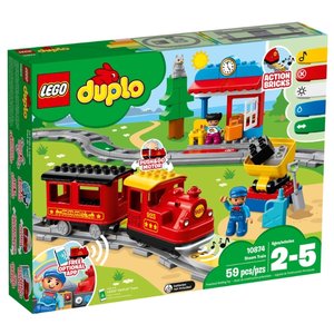 Электромеханический конструктор LEGO Duplo 10874 Поезд на паровой тяге (фото modal nav 1)
