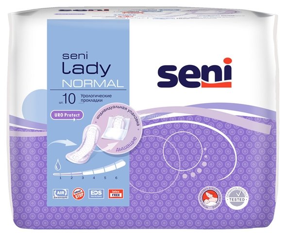 Урологические прокладки Seni Lady Normal SE-095-NO10-RU1, 10 шт. (фото modal 1)
