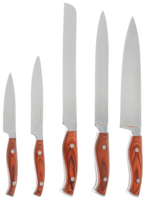 Набор MAYER & BOCH 5 ножей с подставкой 23625 (фото modal 3)