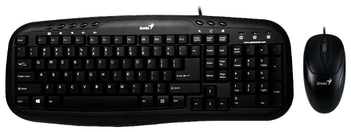 Клавиатура и мышь Genius KM-210 Black USB (фото modal 1)