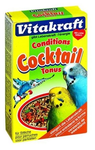 Добавка в корм Vitakraft коктейль зерновой Tonus для волнистых попугаев (фото modal 1)