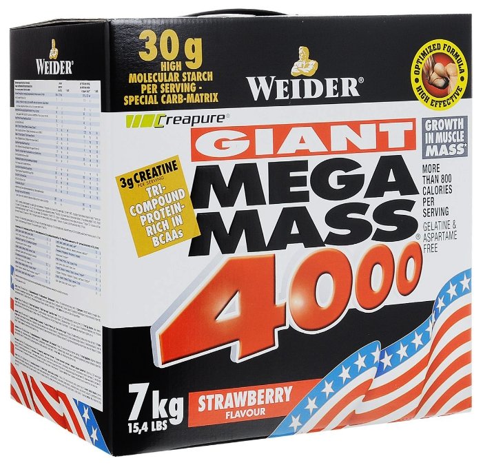 Гейнер Weider Mega Mass 4000 (7 кг) (фото modal 3)